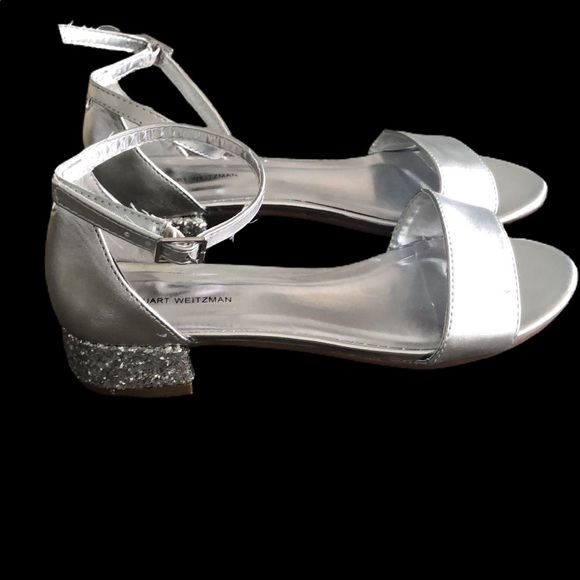 Stuart Weitzman - Silver Glitter Sandals - Picture 3 of 4